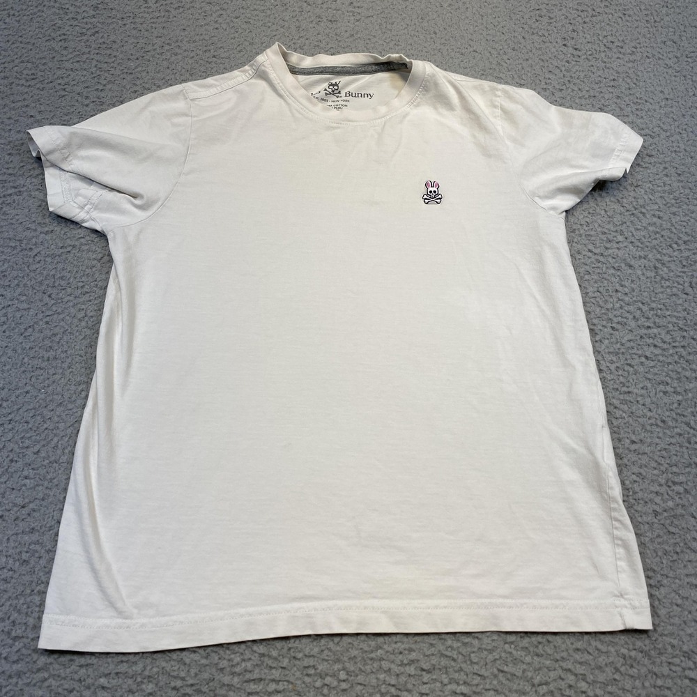 Psycho Bunny Shirt‎ Mens XXS White Pima Cotton Crewneck Casual Embroidered Logo